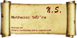Notheisz Sára névjegykártya